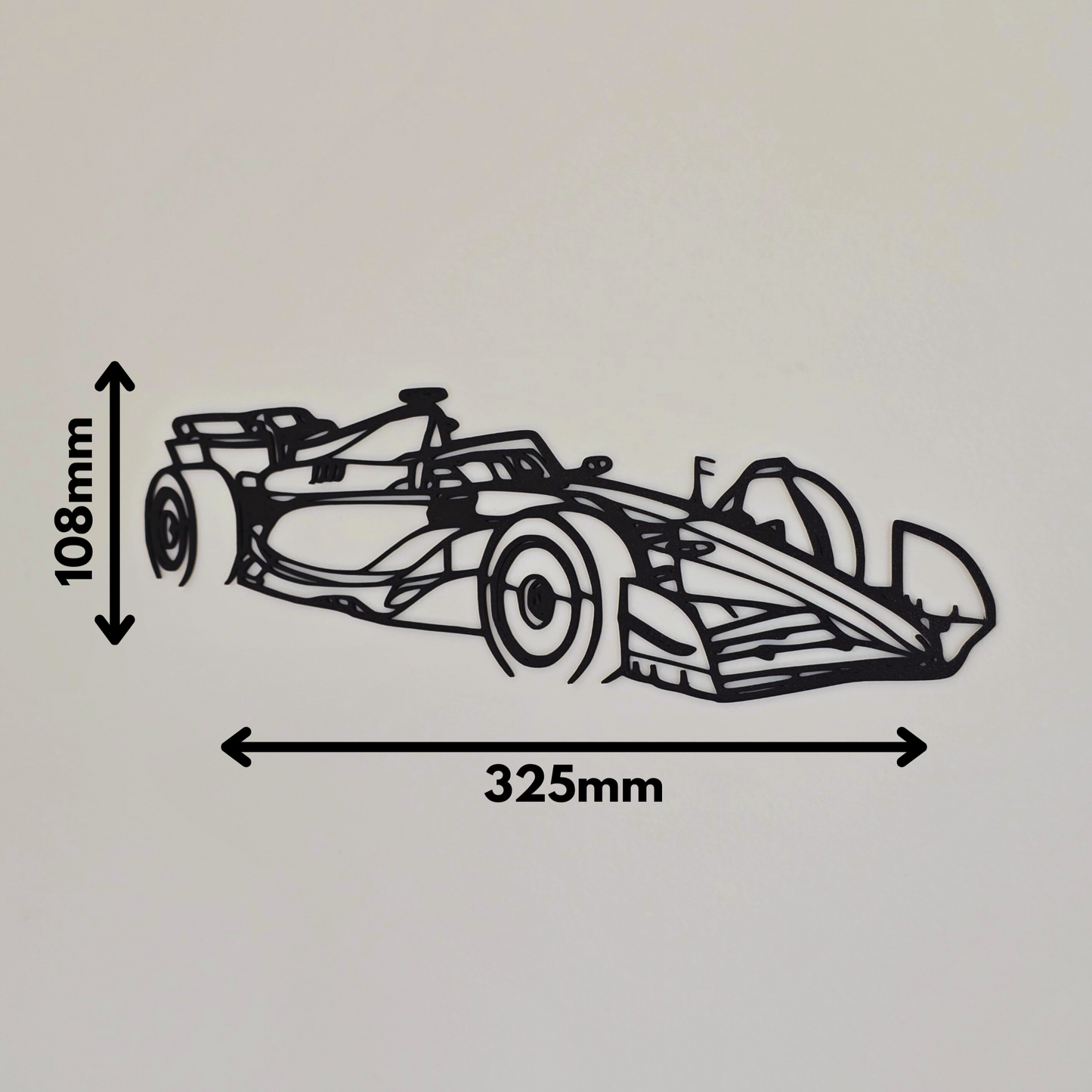 F1 Silhouette Wall Art – Angled View