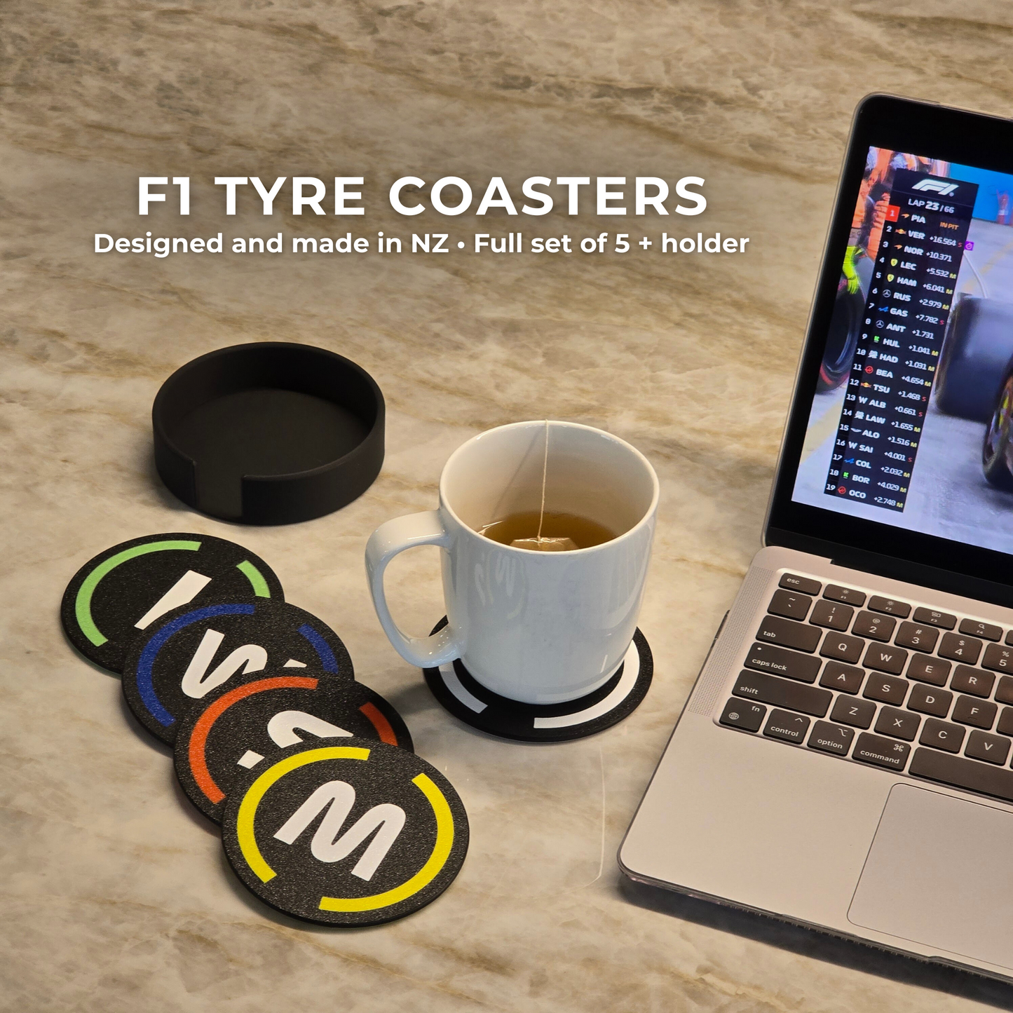 Formula 1 Tyre Coaster Set