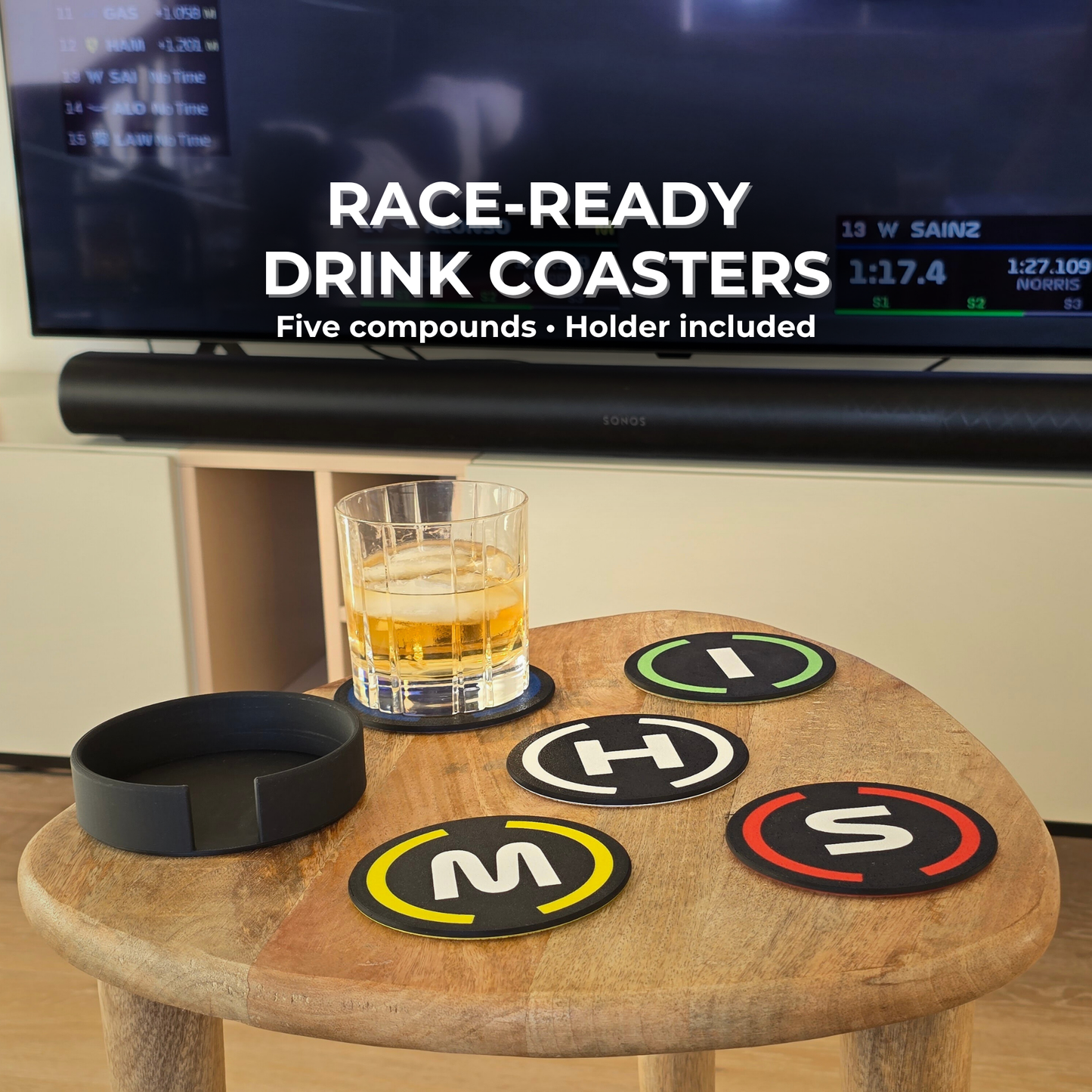 Formula 1 Tyre Coaster Set