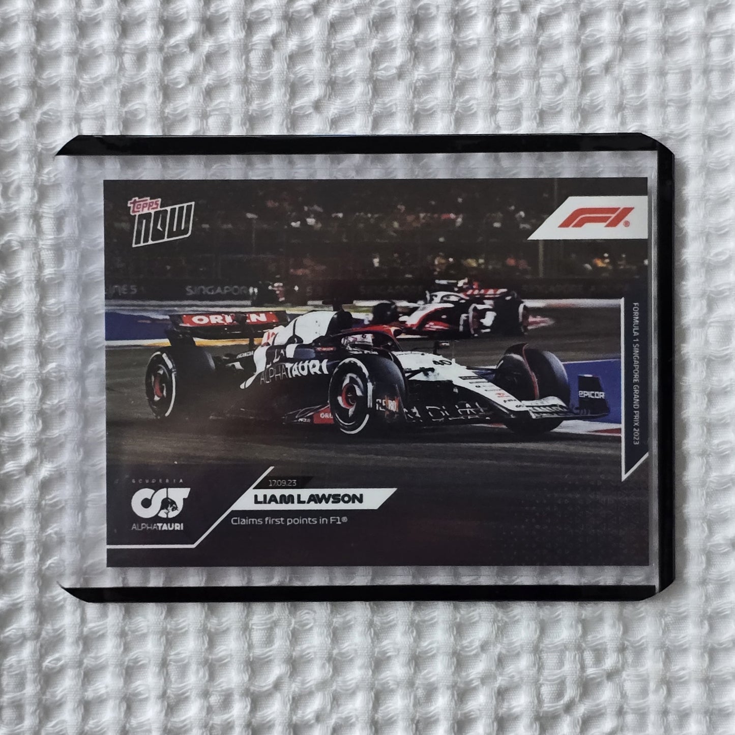 Liam Lawson 2023 Topps Now Card #48 - Claims first points in F1