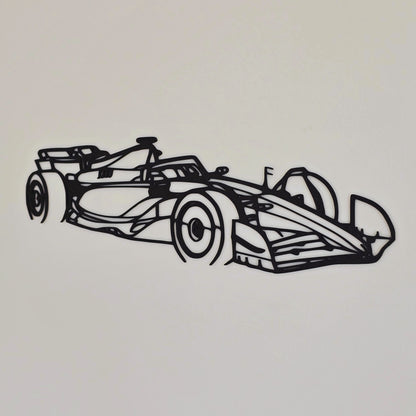 F1 Silhouette Wall Art – Angled View