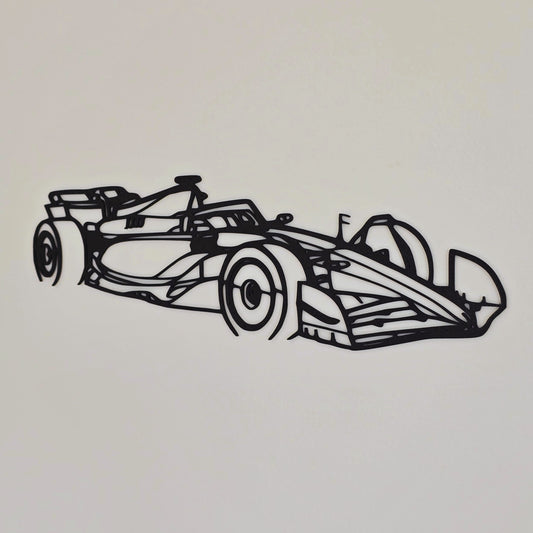 F1 Silhouette Wall Art – Angled View