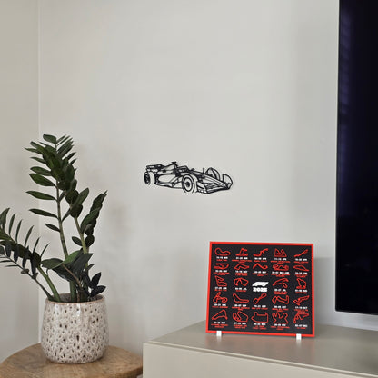 F1 Silhouette Wall Art – Angled View