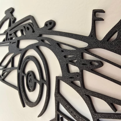 F1 Silhouette Wall Art – Angled View