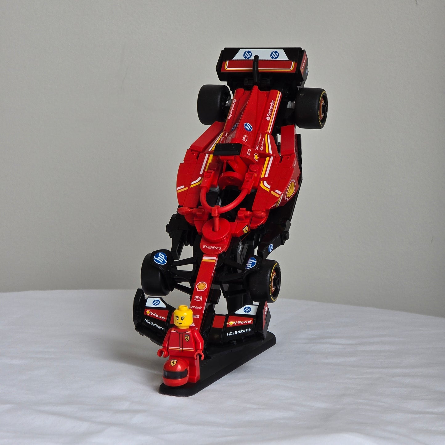 LEGO Speed Champions F1 Stand – Vertical Stand w/ Driver & Helmet Mount