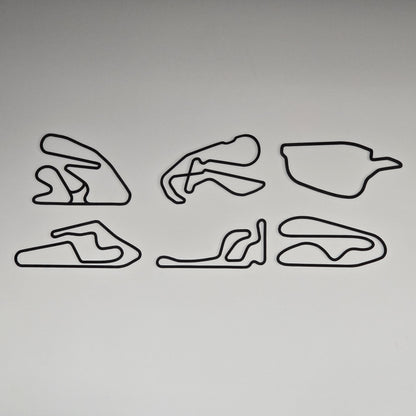 NZ Circuit Series – Set of 6 × 3D Wall Art