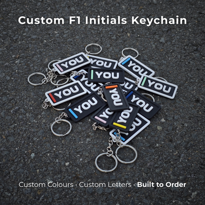 Custom F1 Initials Keychain
