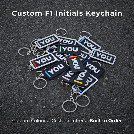 Custom F1 Initials Keychain