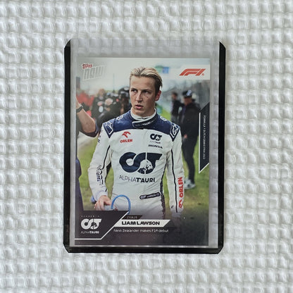 Liam Lawson 2023 Topps Now Card #42 - New Zealander makes F1 debut