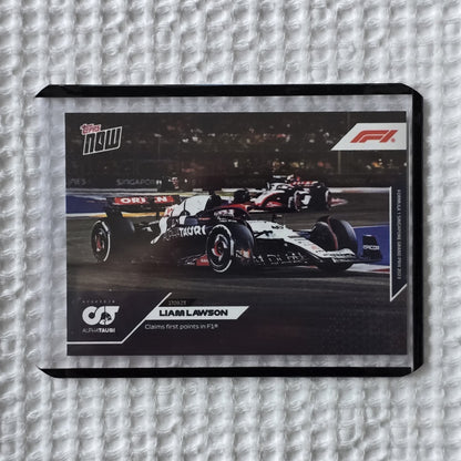 Liam Lawson 2023 Topps Now Card #48 - Claims first points in F1