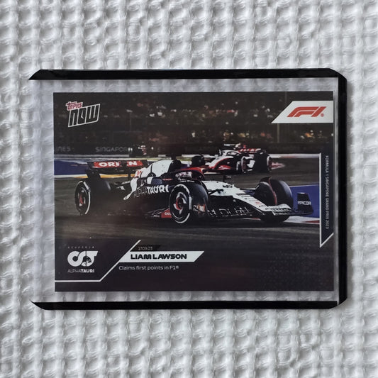 Liam Lawson 2023 Topps Now Card #48 - Claims first points in F1