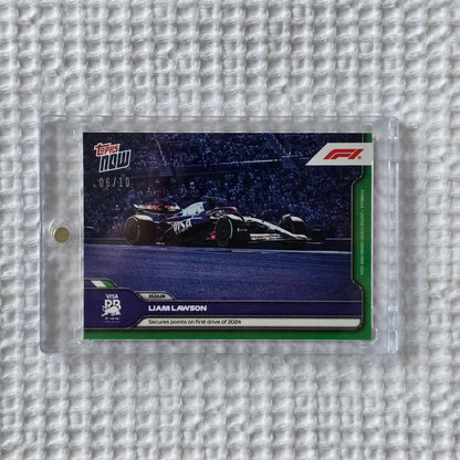 Liam Lawson 2024 Topps Now Card #63 – Serial Numbered 6/10