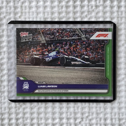 Liam Lawson 2023 Topps Now Card #63 - Secures points on first drive of 2024
